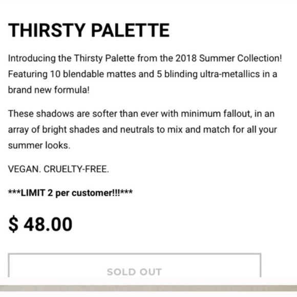 Jeffree Star “Thirsty” eyeshadow palette - Picture 4 of 8